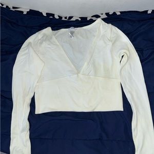Cream colored cropped long sleeve
